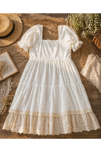 Handloom Cotton Layered Dress