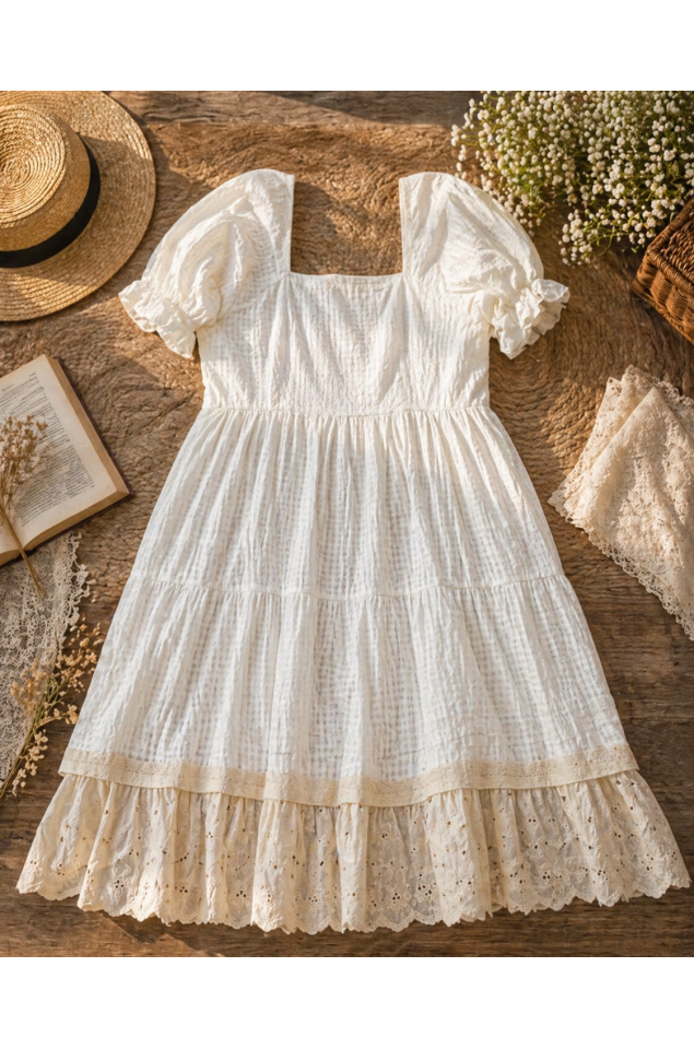 Handloom Cotton Layered Dress