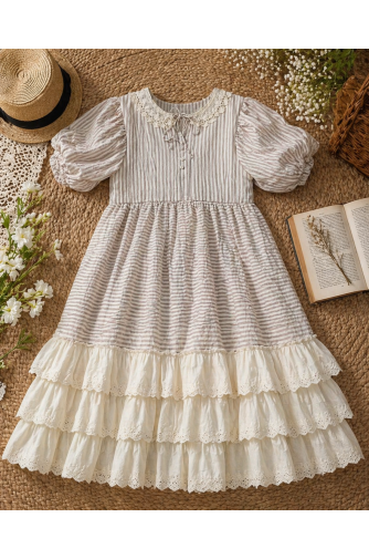 Handloom Cotton Layered Dress