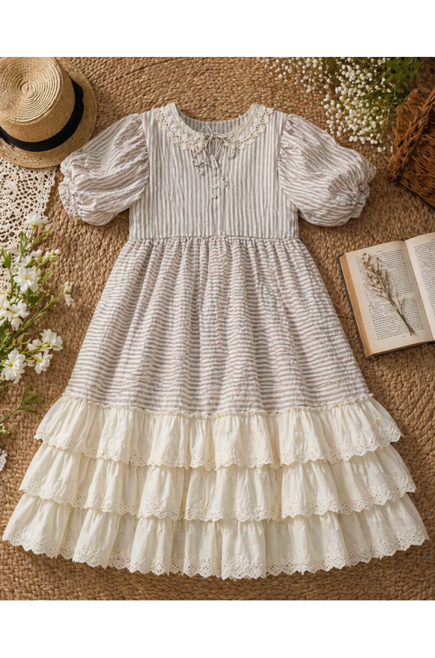 Handloom Cotton Layered Dress