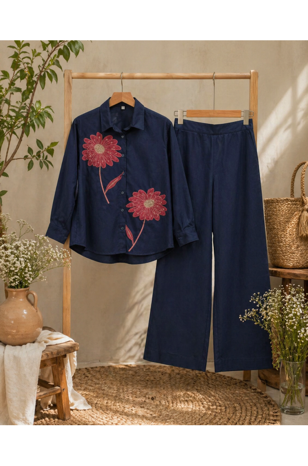 Navy blue Co-ord Set