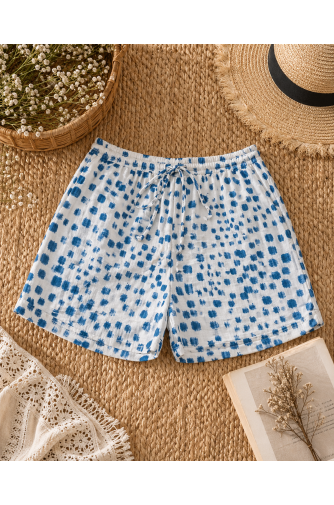 Printed Blue Shorts