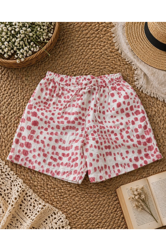 Printed Red Shorts