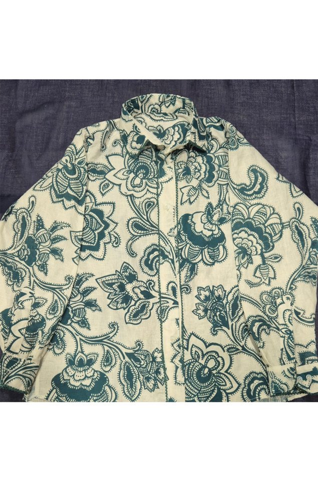 Green Floral Printed Shirt